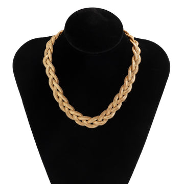 N2606 - Elegant Golden Chunky Chain Necklace